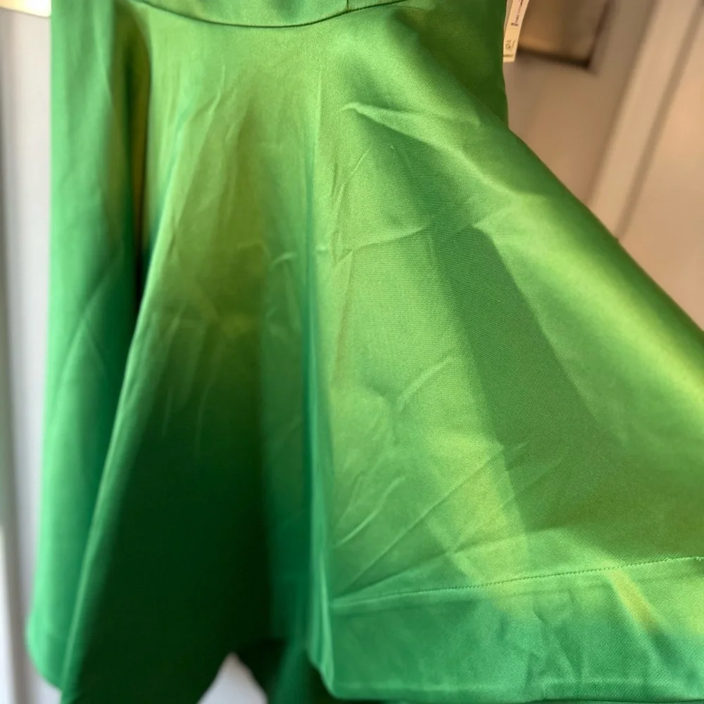 Eliza J Green Asymmetric Fit and Flare Dress - Picture 4 of 11